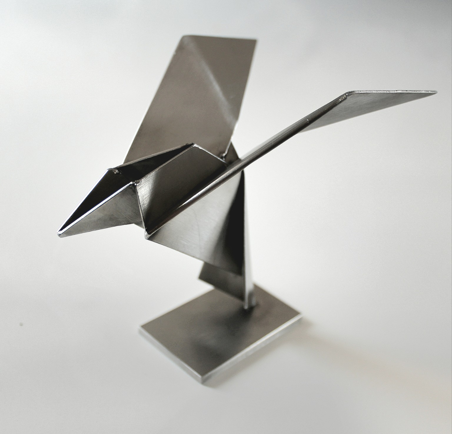 Sculpture origami en inox